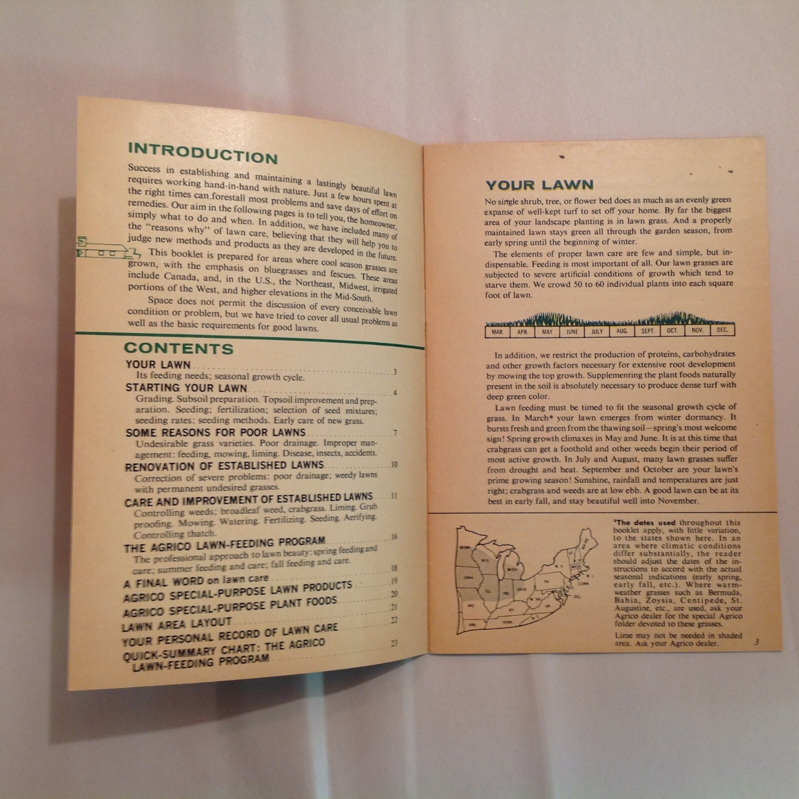 Vtg American Agricultural Chemical Co Agrico Booklet Your Lawn Care Guide Grow