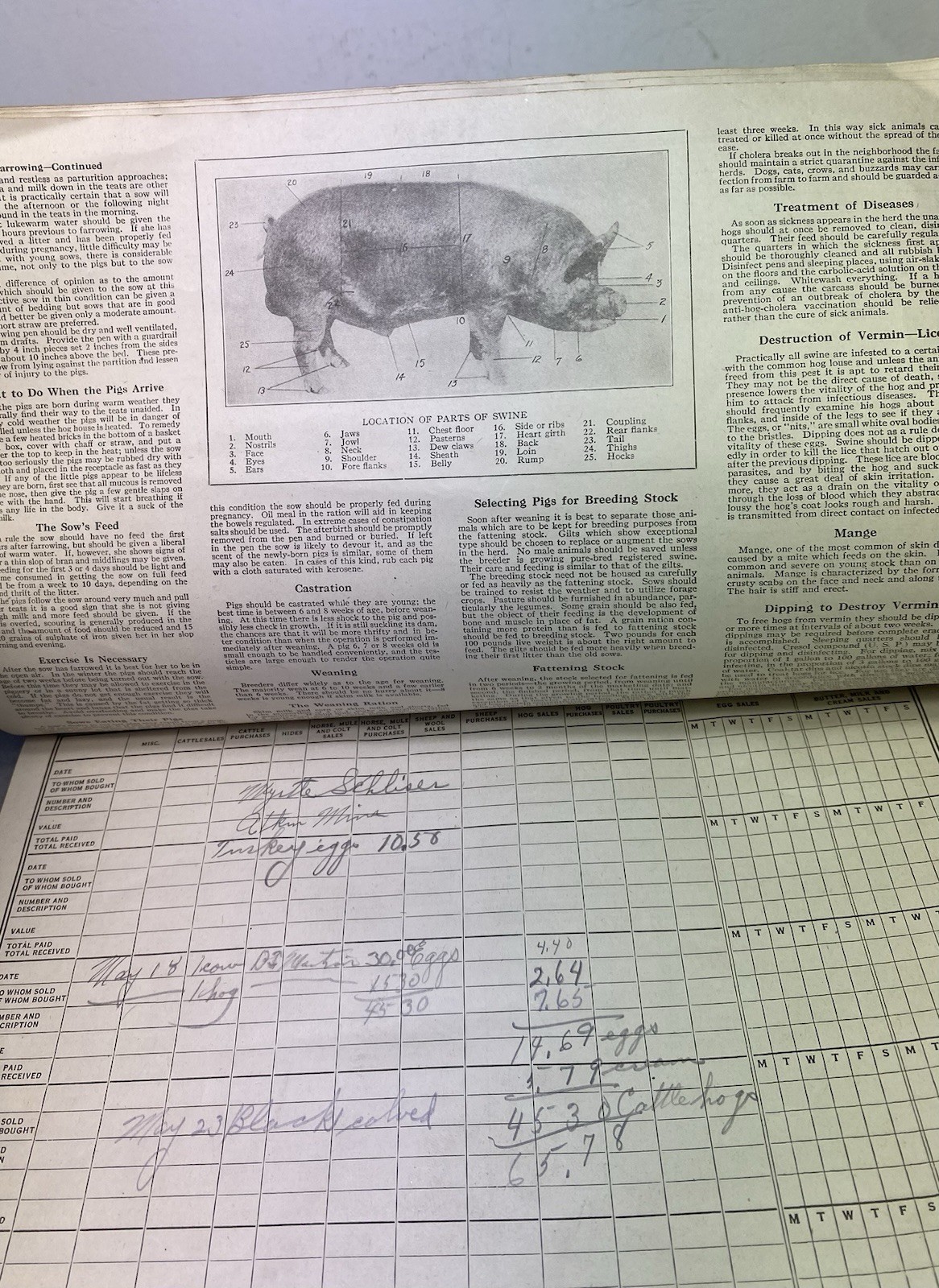 Antique 1920 Advertising Farm Calendar Farmers Bank Hurdsfield No Dakota
