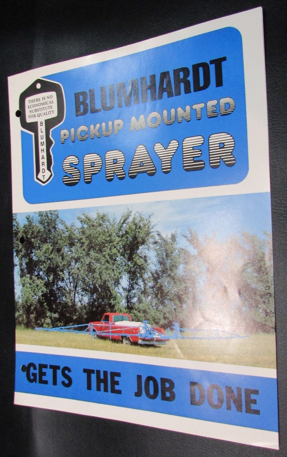 New Vintage 1970s Blumhardt Manitoba Canada Pickup Mounted Farm Sprayer Brochure