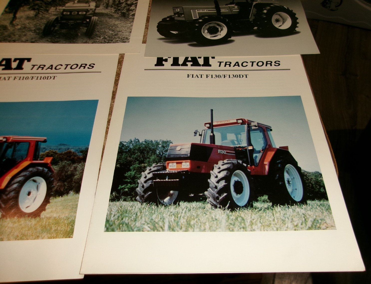 6-lot 1980&rsquo;s-90&rsquo;s fiat tractors + crawler 1+3 page brochures good used