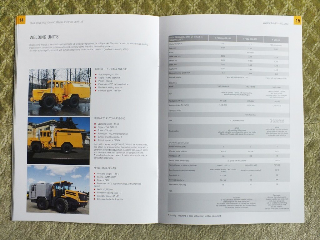 KIROVETS Road Construction Equipment Tractor Loader Dozer Catalog Brochure 2021