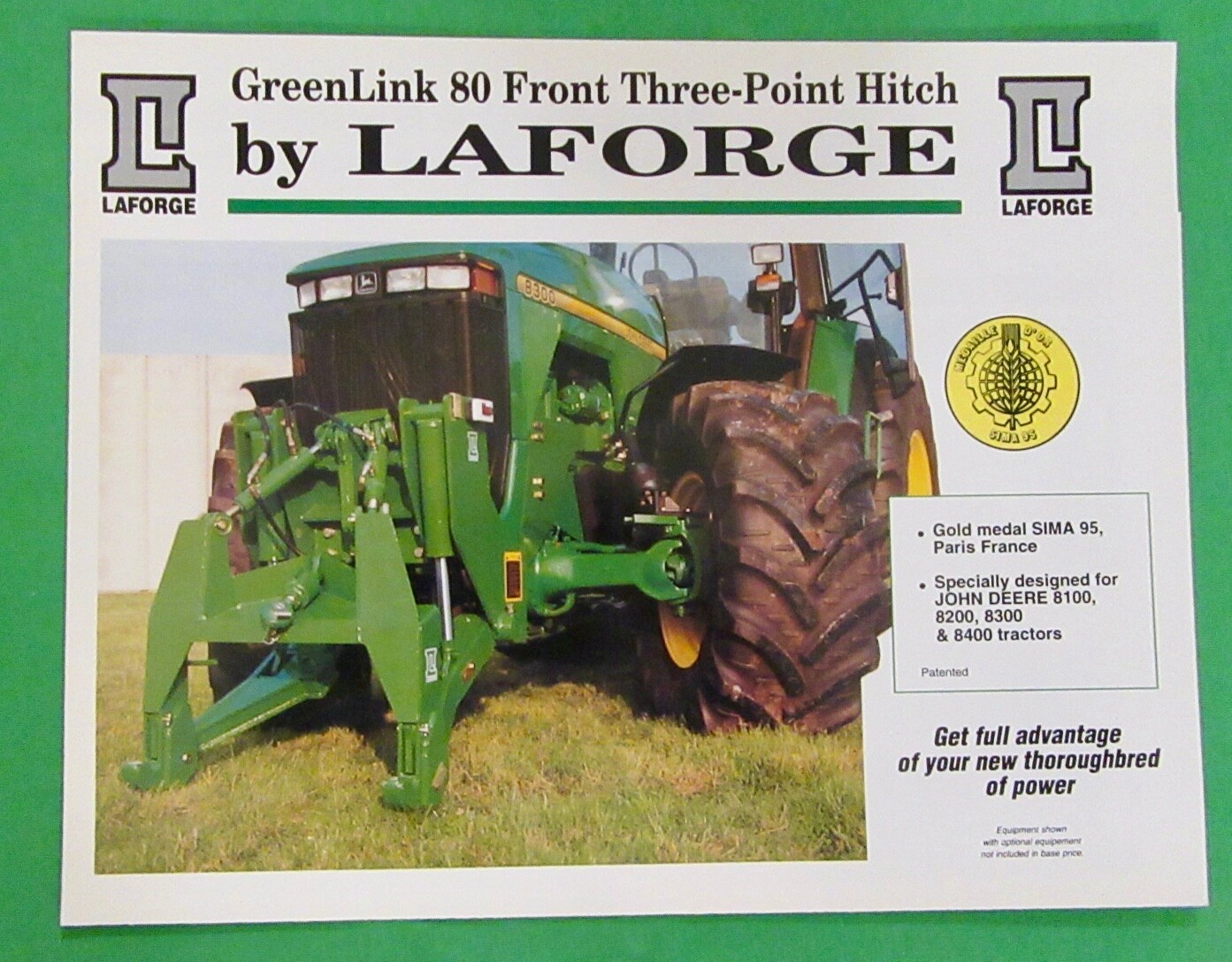LaForge Front Three Point Hitch Sales Brochure With Prices (1995) 14 pieces