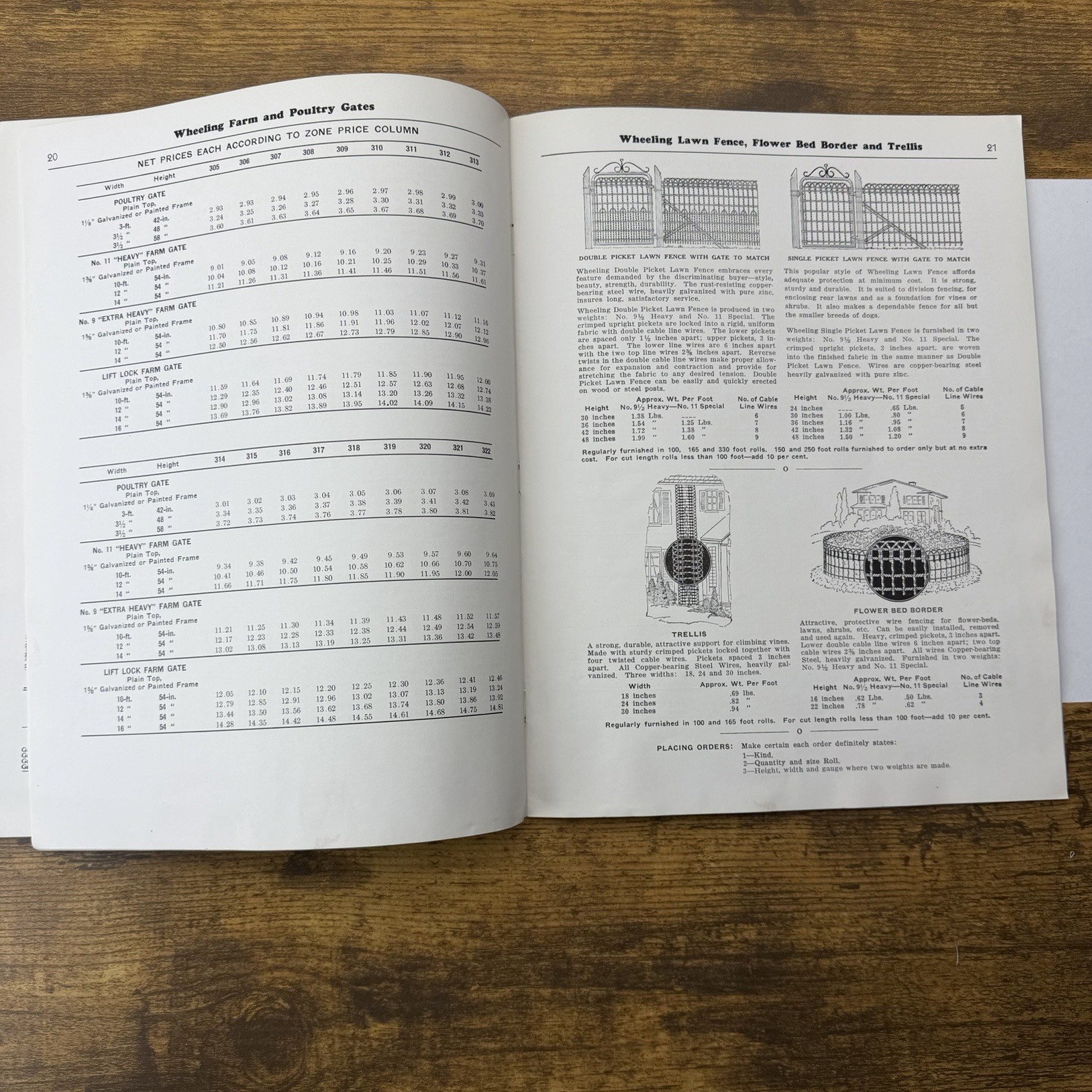 1940 Wheeling Corrugating Catalog Price List Wire Fencing Barbed Nails Cop-R-Loy