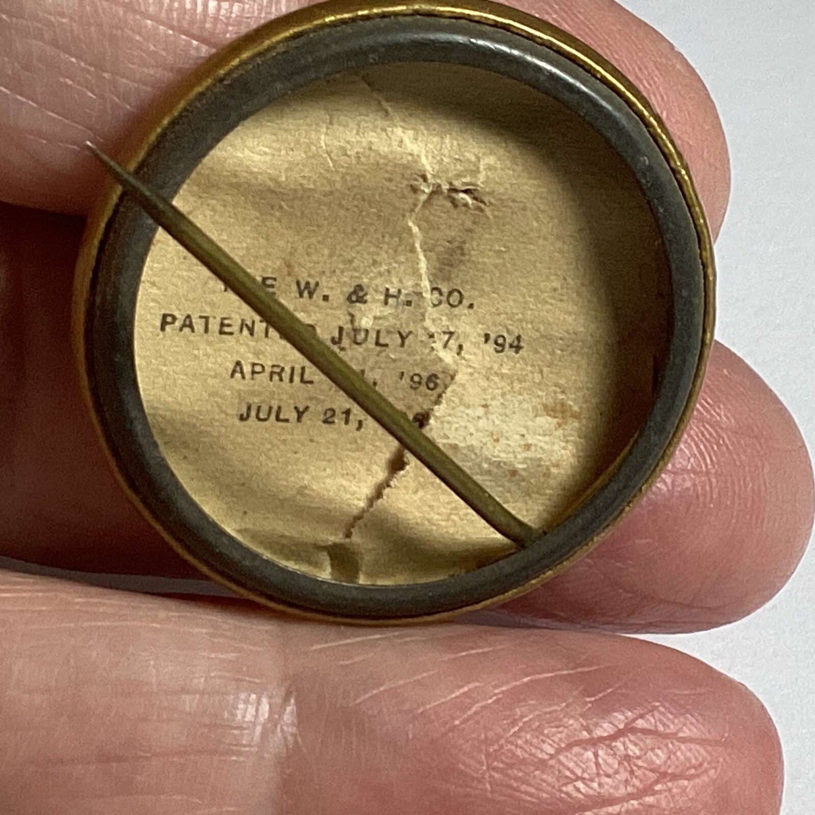 Rare 1896 Sharples Tubular Cream Separator Adv Pinback Button The W & H Co PA