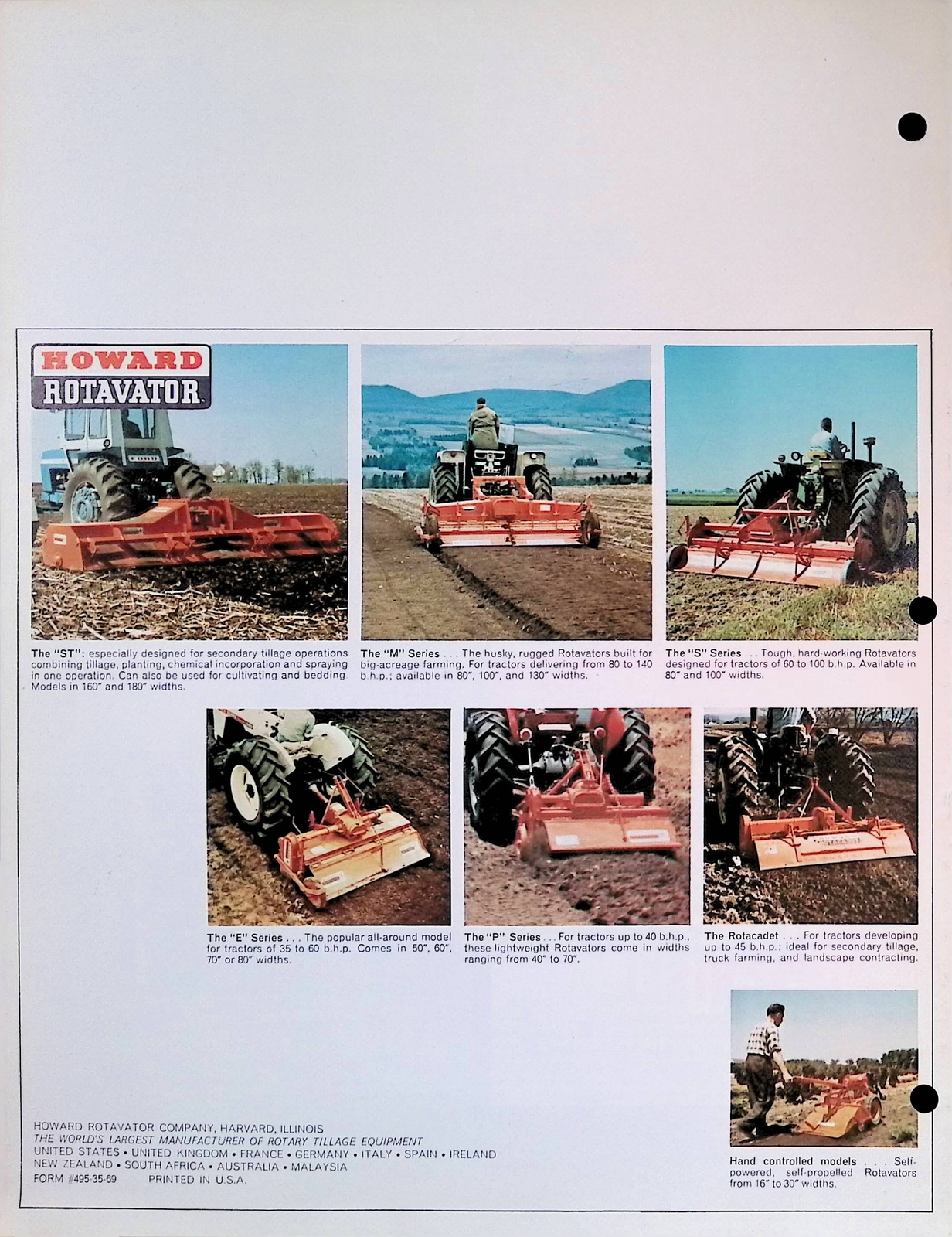 Vintage Farm Brochure Howard Rotavators Farming Solutions and Equipment Guide