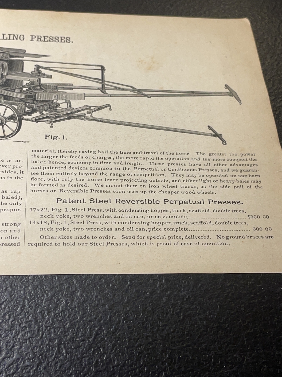 1891 Baldwin – Dederick Bailing Presses – Farm Advertising- New Orleans