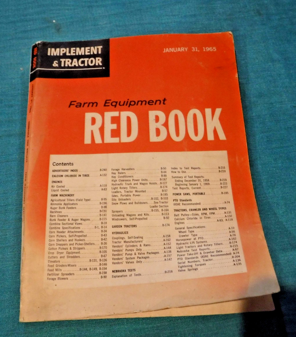 IMPLEMENT & TRACTOR JAN. 31 1965 FARM EQUIPMENT RED BOOK VINTAGE