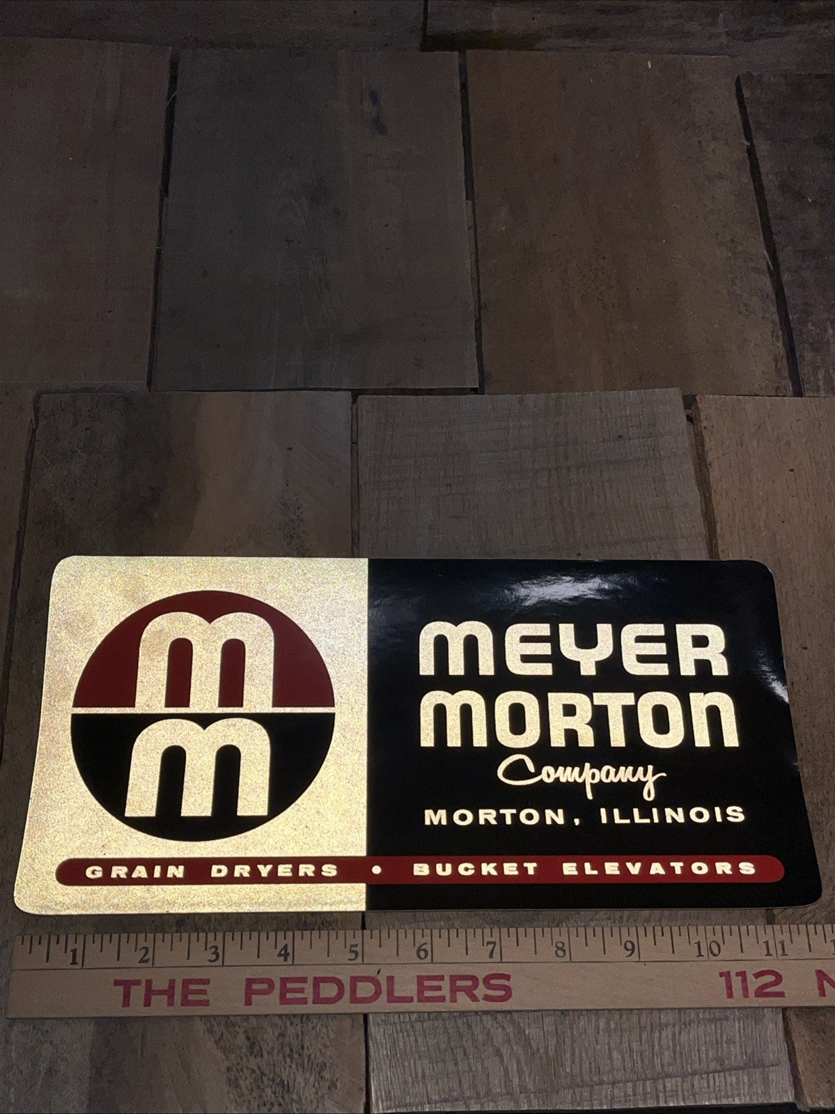 Vintage Meyer Morton Chain Bucket Elevator Dryers 12” Reflective Sticker PBB