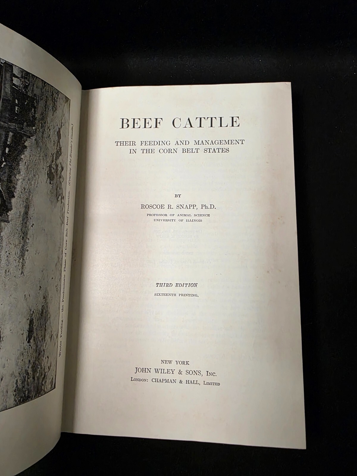 Vintage 1950 BEEF CATTLE SNAPP THIRD EDITION 16th Printing
