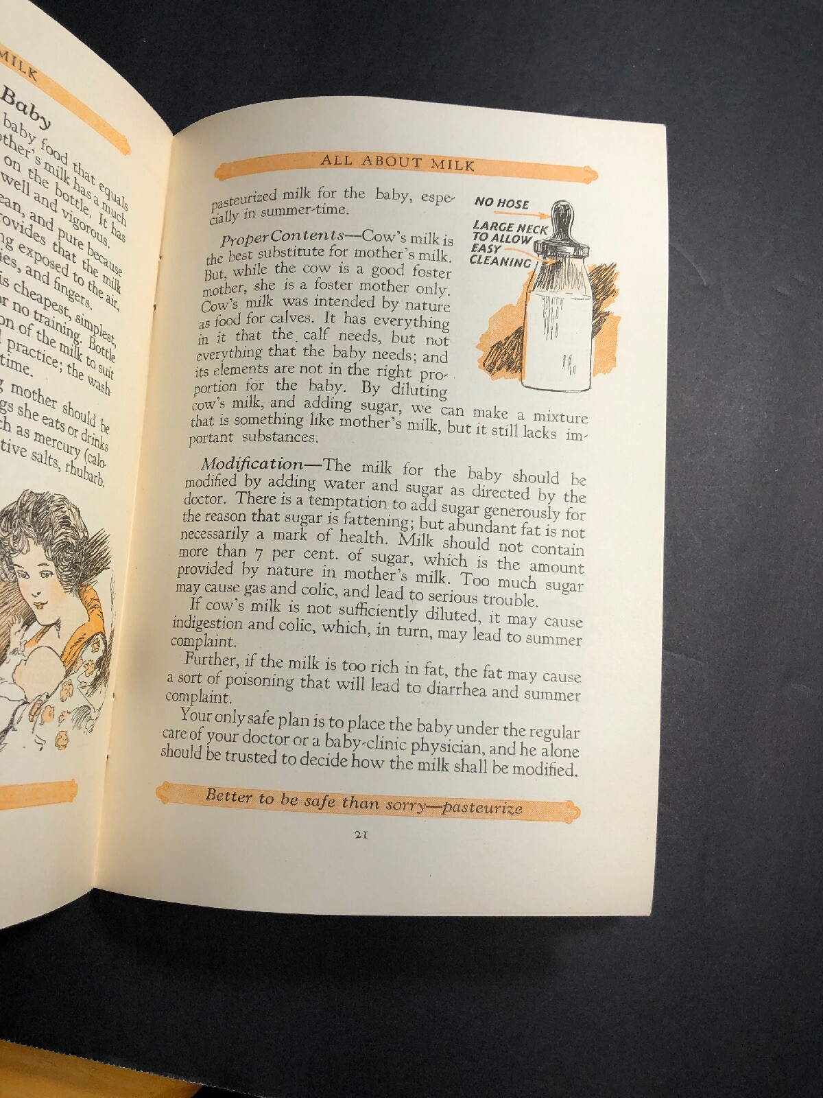 Booklet 1925 All About Milk Cow Farm Kids Agricultural Farming Graphics MINTY