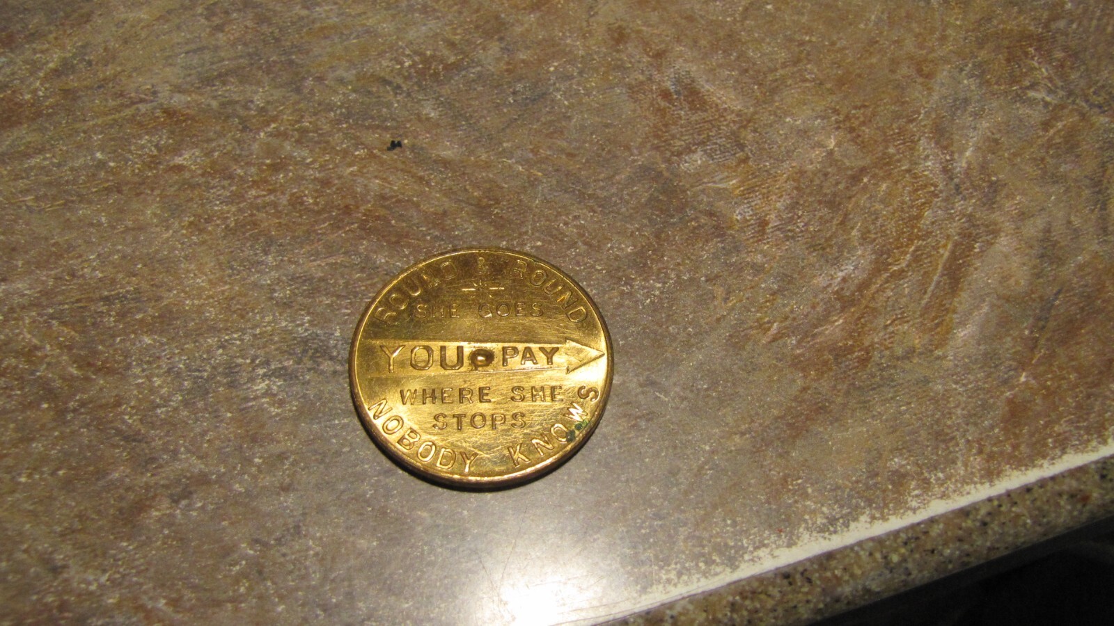 Merchant Good for Spinner Trade Token Horn Manufacturer Loaders Fort Dodge Iowa
