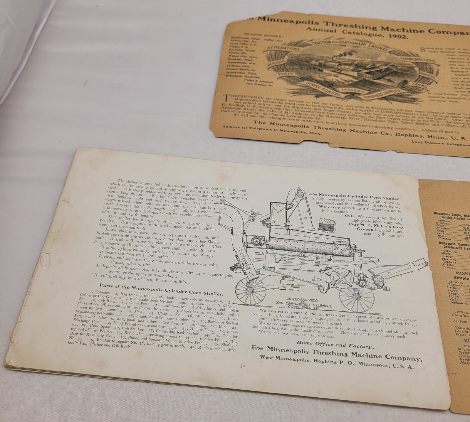 Minneapolis Threshing Machine Co. 1902 Catalog Brochure Minnesota Genuine