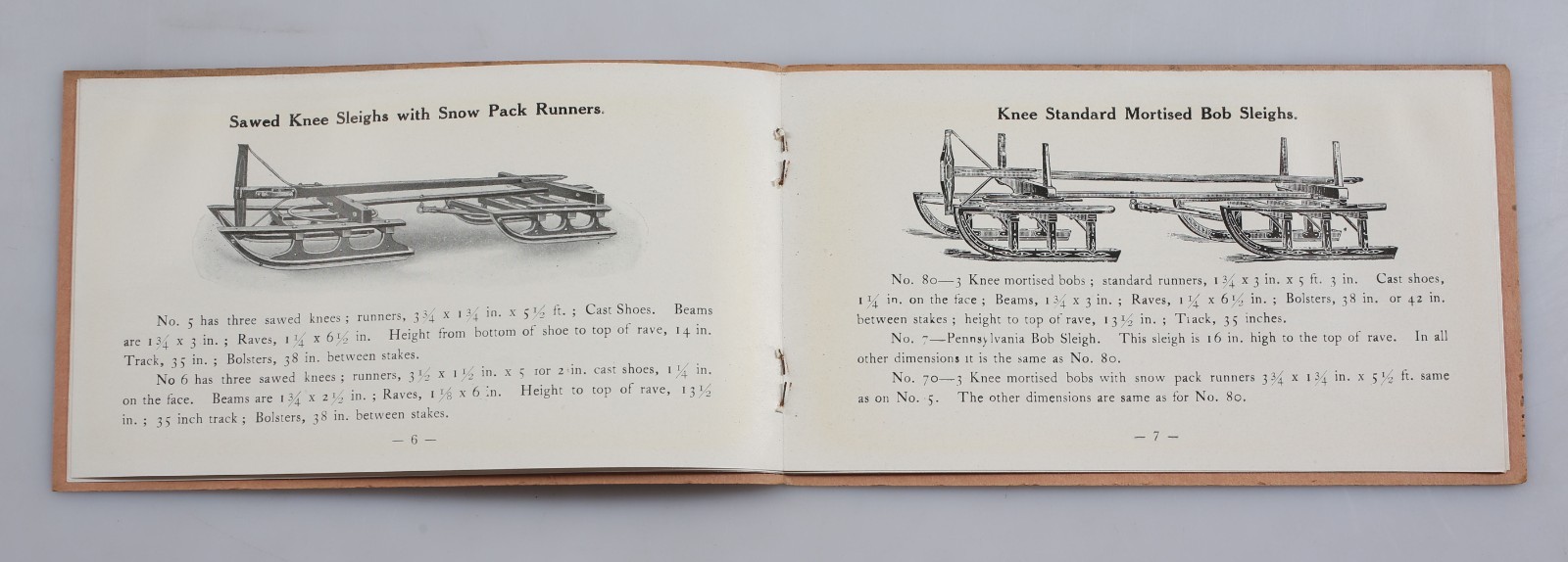 Vintage Bob Sleighs Catalog Evans Manufacturing Co. Hammond New York 1890s