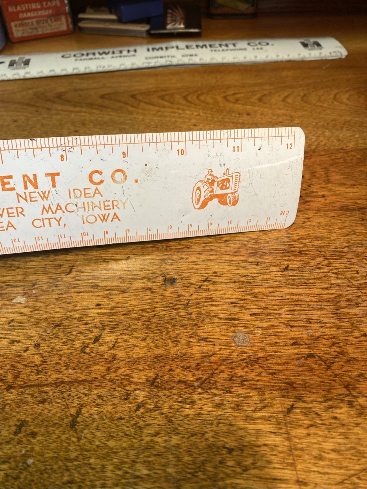 Vintage Linde Implements Swea City Iowa Allis Chalmers Dealer Ruler Metal