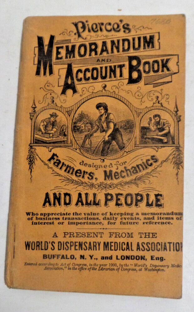 Pierce&rsquo;s memorandum account book 1901/02 advertisement brochure notepad