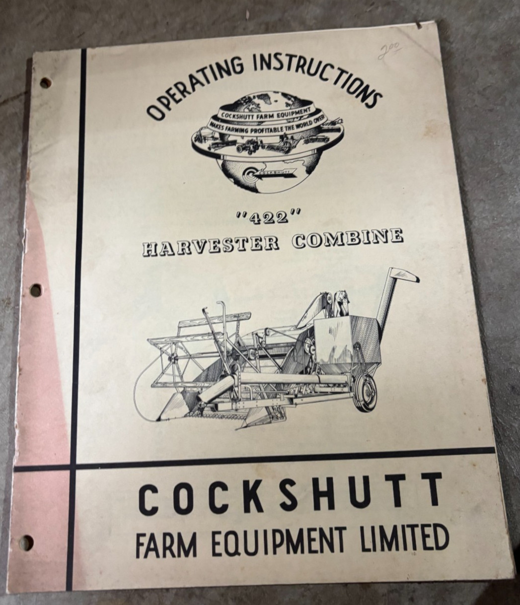 Cockshutt 422 Combine Operator&rsquo;s Manual DCPA26