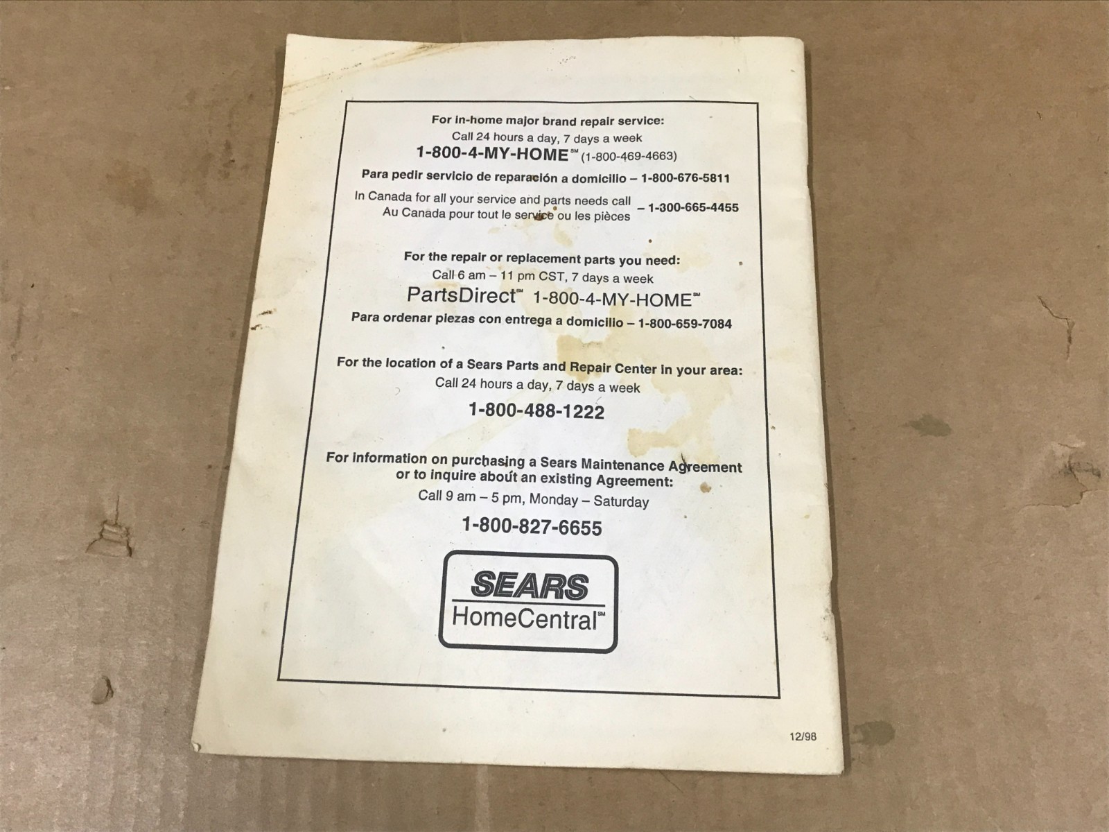 Vintage Craftsman 10&Prime; Blade Table Saw Manual – Model 137.228210