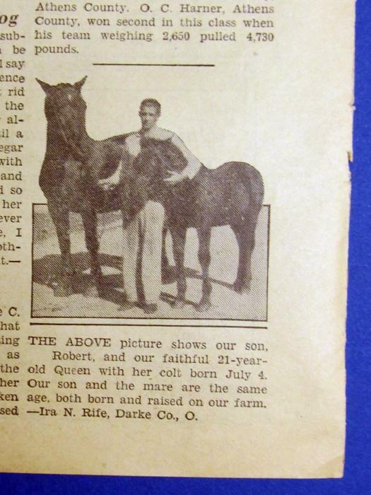 Original 1935 OUR YOUTHS Article Features Robert Rife of Darke County Ohio