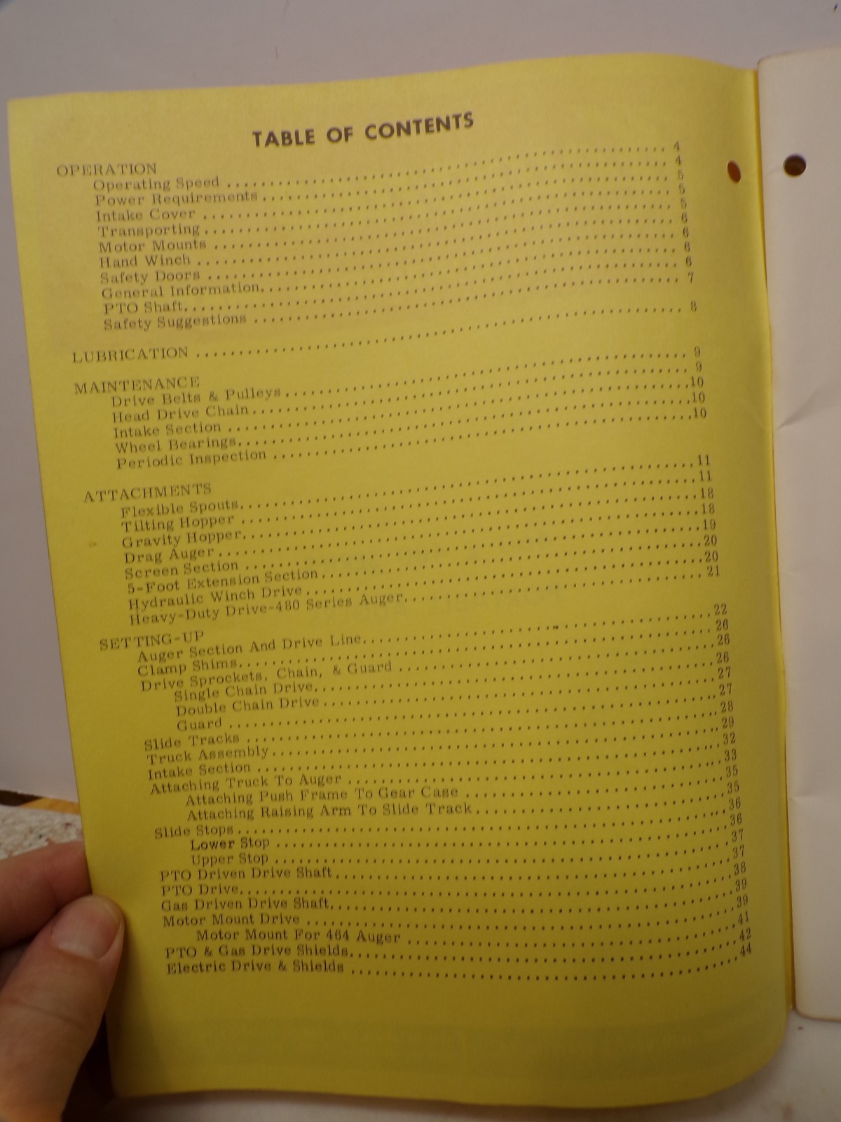 Kewanee Owners Manual 460 & 480 Series Portable Augers Catalog Kewanee Illinois