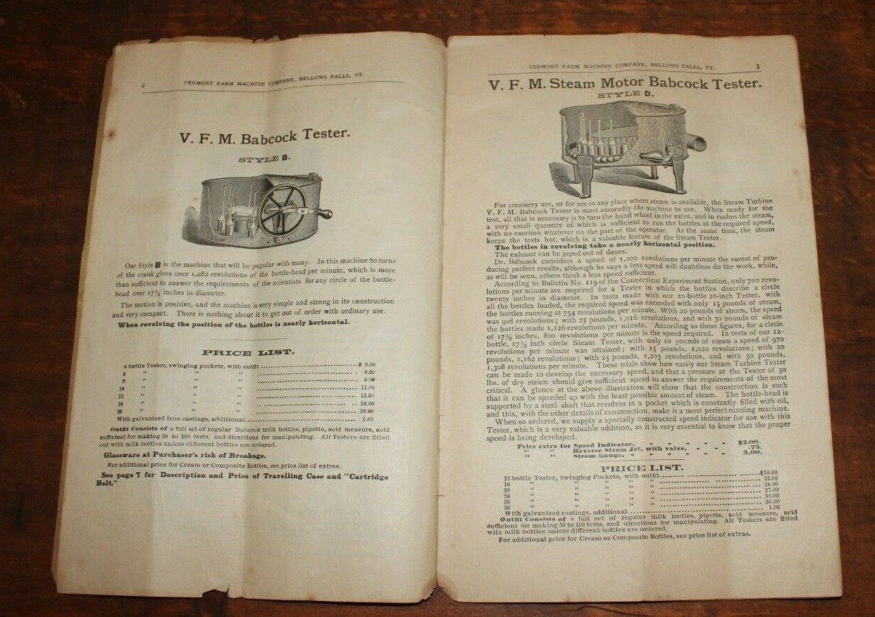 Babcocking with the V.F.M.Co’s Babcock Tester Booklet