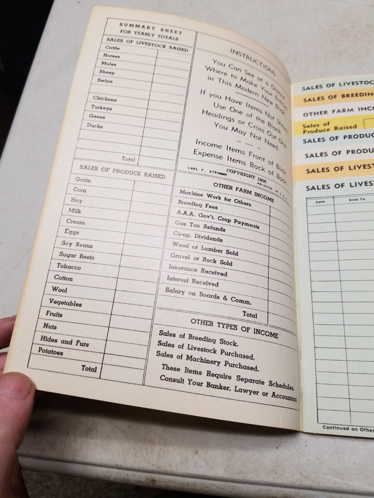 The Farmers Friend Income & Expense Record McReynolds Feed and Produce (V)