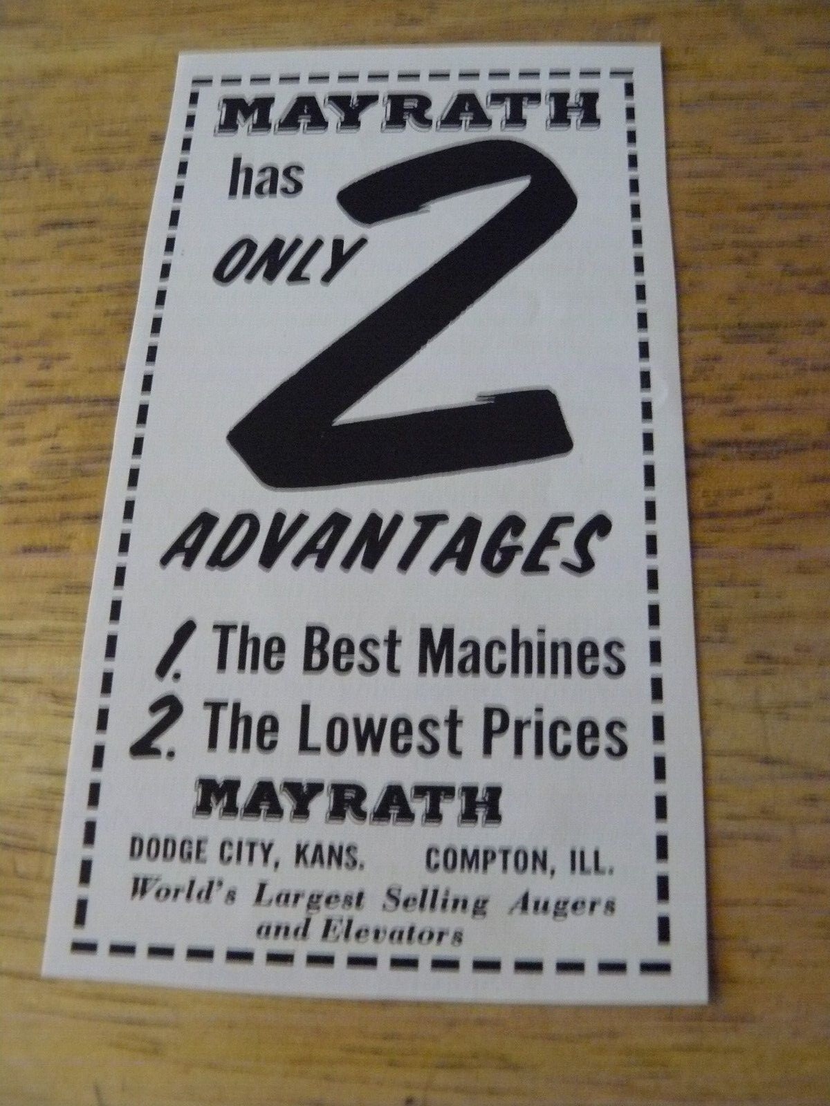THE FARM QUARTERLY-SPRING 1957-AD- MAYRATH -BEST Dodge City, KANSAS/Compton, ILL