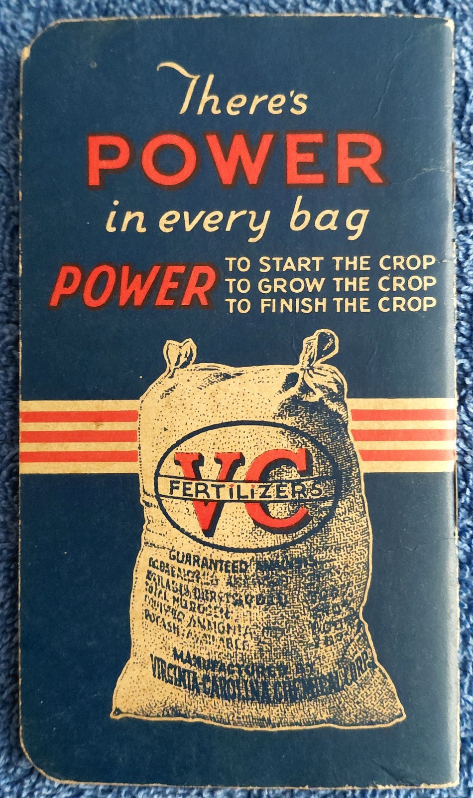1940s VC Fertilizers Farmer&rsquo;s Pocket Ledger • Virginia‑Carolina Chemical Corp