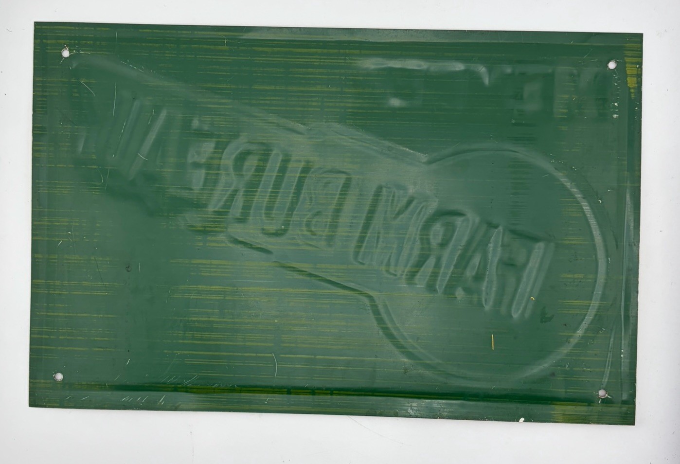 Original MEMBER FARM BUREAU Empire State TIN LITHO Barn SIGN Metal Embossed Key