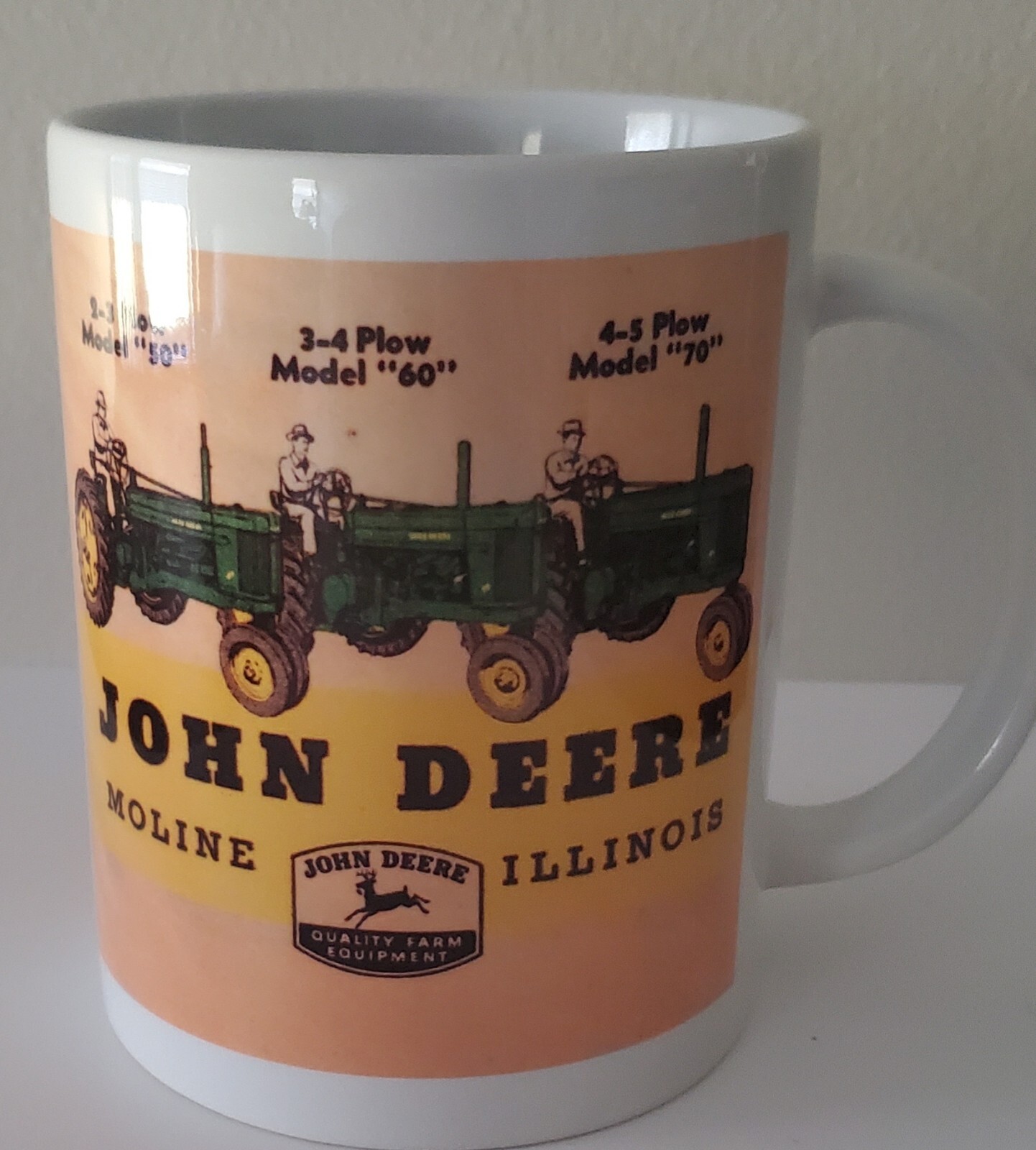 Green Tractor 1950s Advertisement 15 Ounce Sublimated Coffee Mug