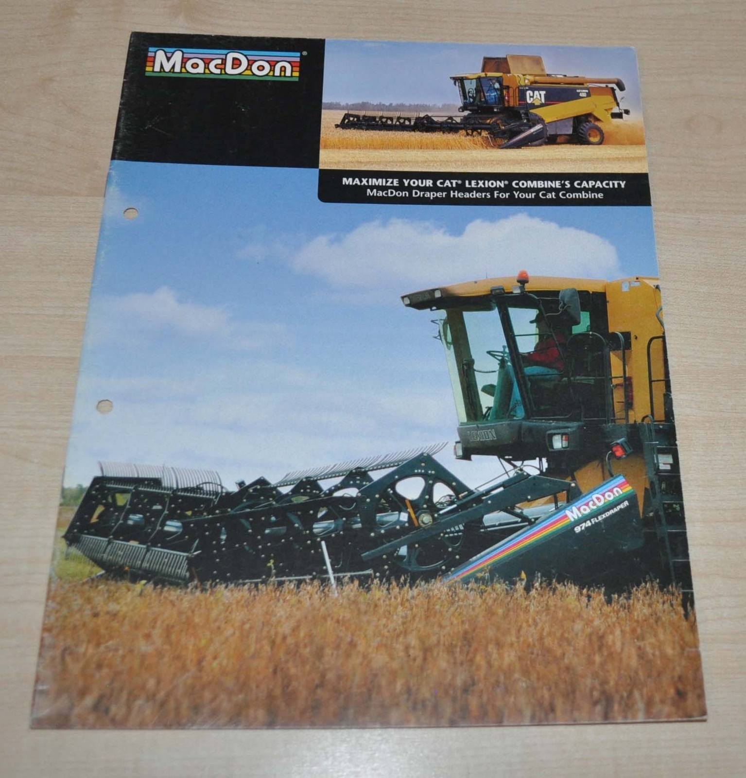 MacDon Draper Headers Combine Harvester Tractor Brochure Prospekt