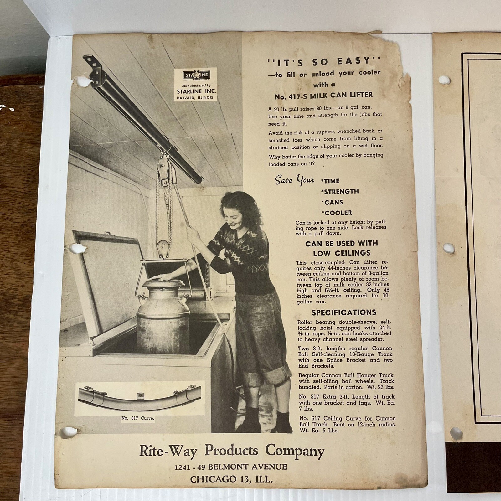 Rite-Way Dairy Farm Equipment Salesman Ads Memos Pamphlets 1950s lot 27 pieces
