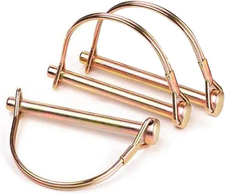 10 Pack 1/4×4 Inch Trailer Coupler Pin Set, Heavy Duty Locking Pin Secure Tow…