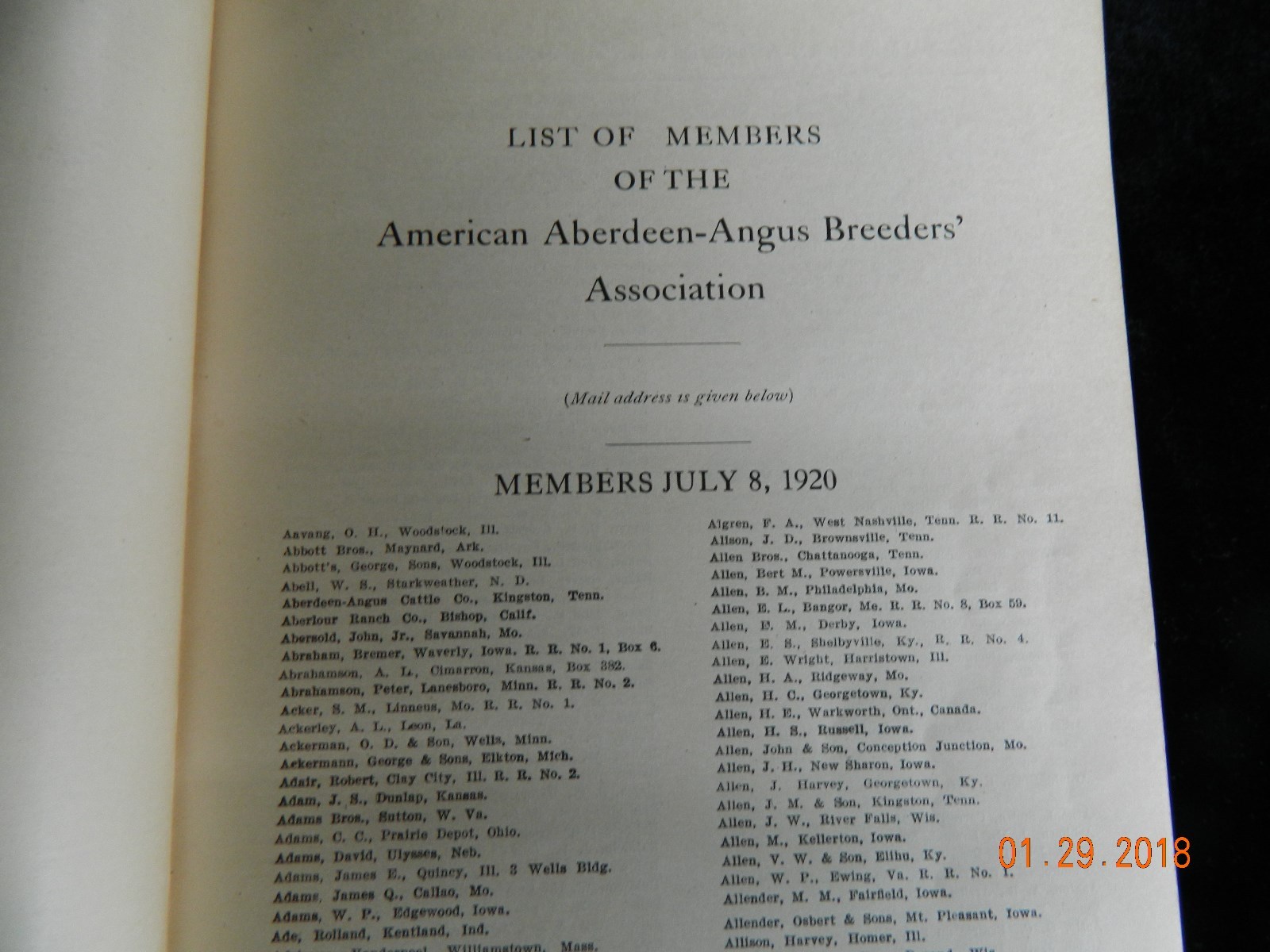 American Aberdeen-Angus Herd Book Vol 31 Original Hardcover RARE VINTAGE 1919