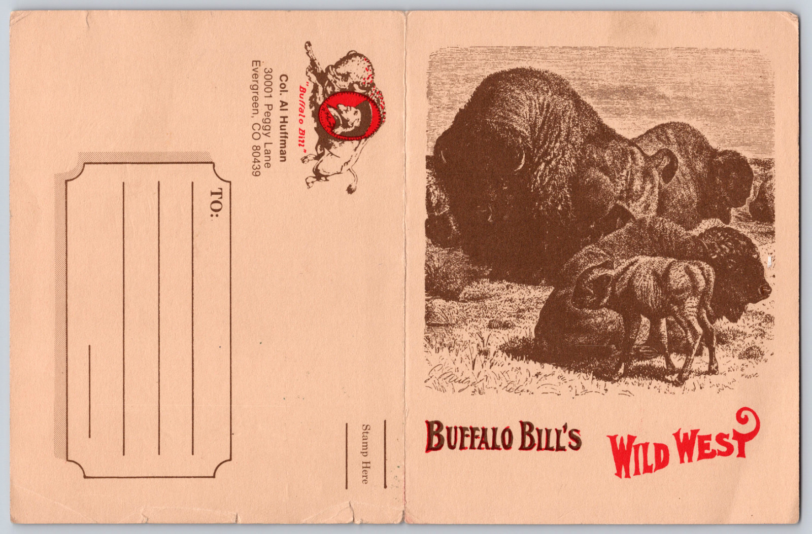 Brochure Col Al Huffman Evergreen Colorado Buffalo Bill&rsquo;s Wild West