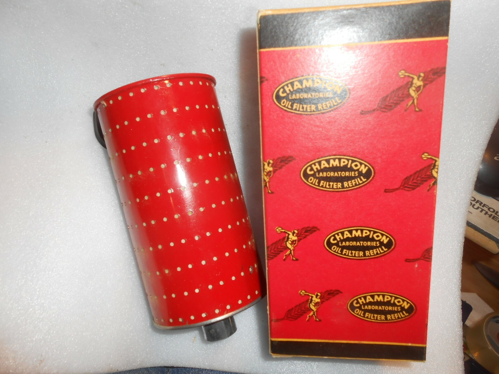 Vintage Champion International Harvester Oil Filter Refill in Original Box