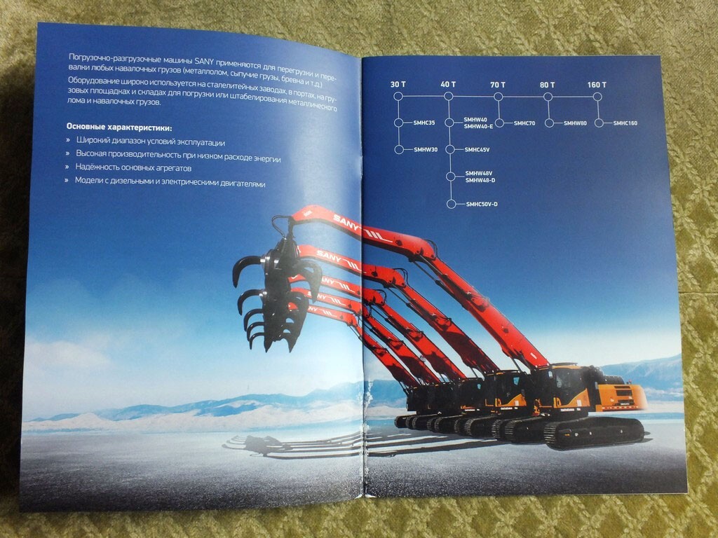 SANY Excavators Reloaders China Brochure 2024