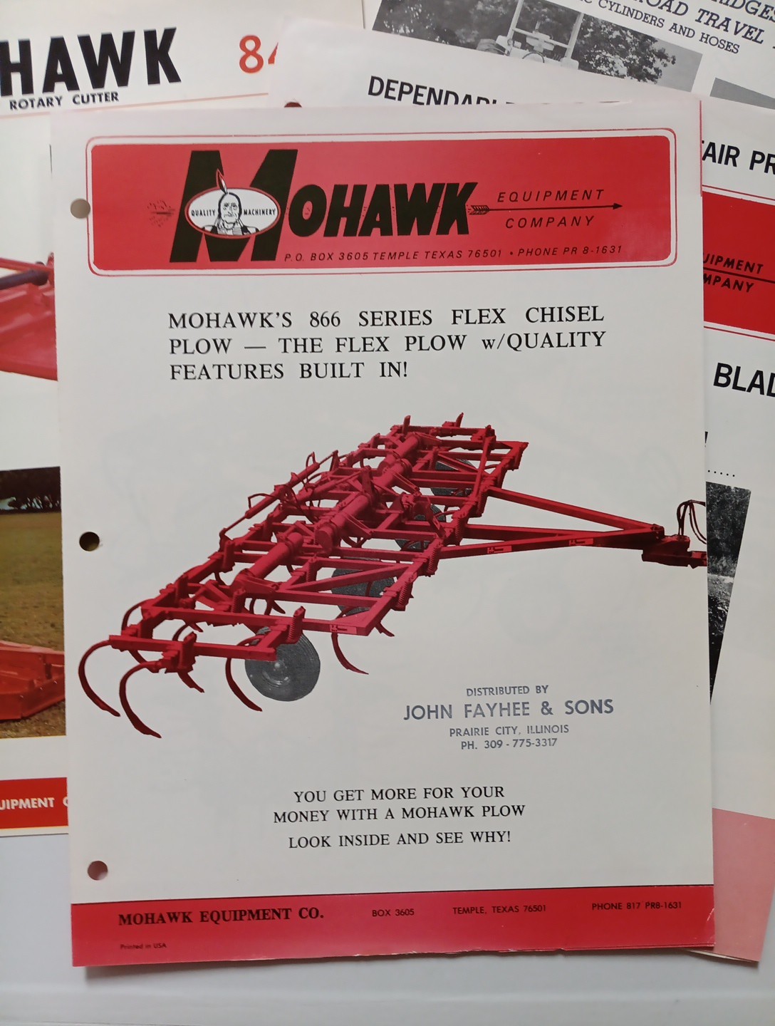 6 Mohawk Implements Spec Sheets Brochures Vintage Farming Advertising