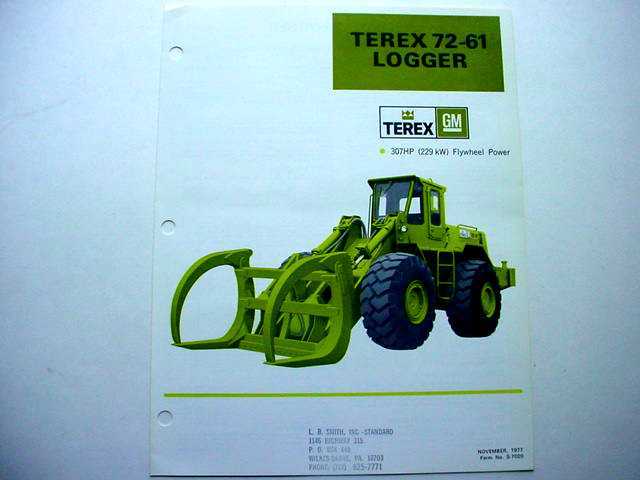 3 Terex 72-61 & 72-21B Wheel Loader Literature Package