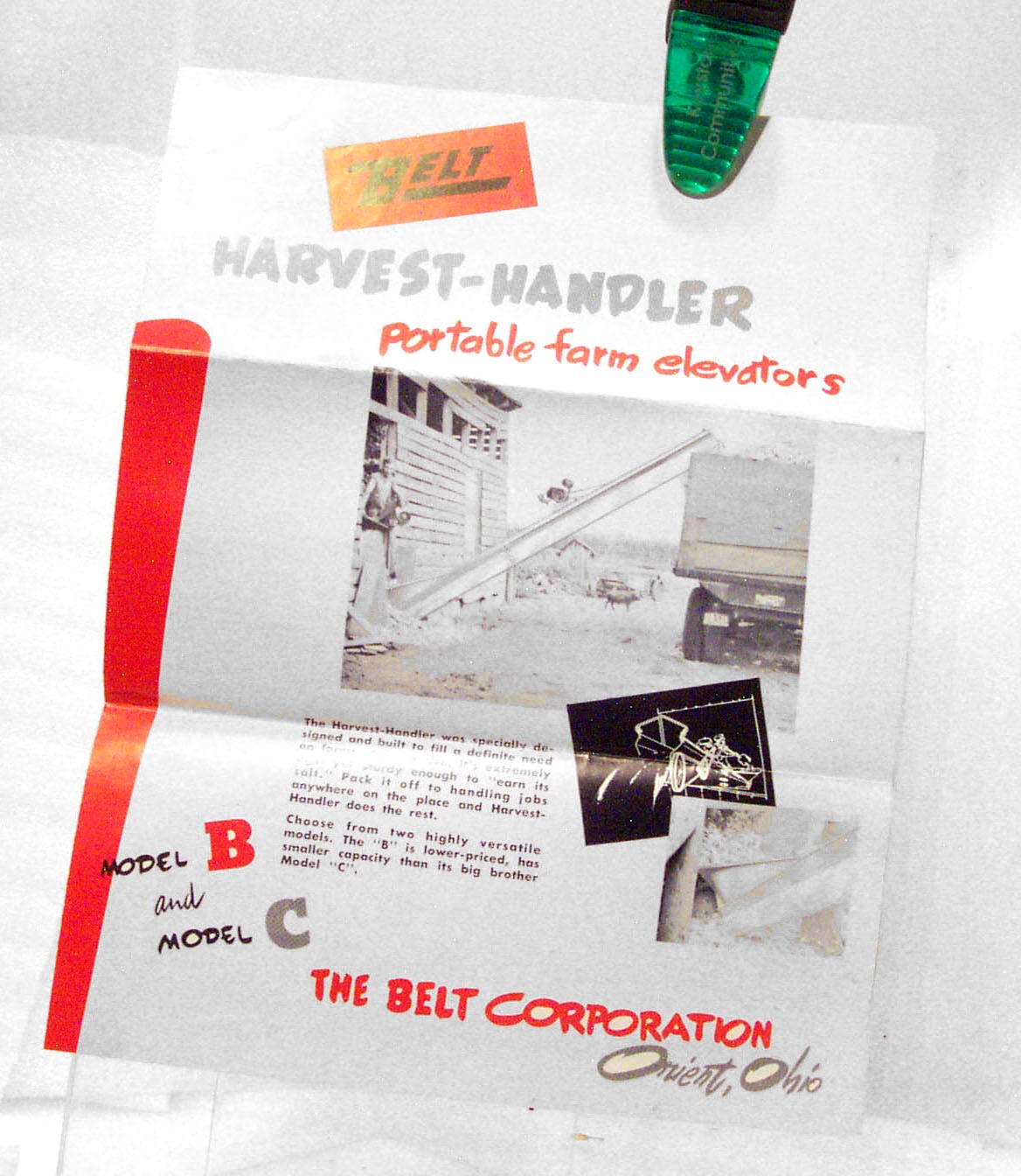 BELT Portable Farm Elevators Brochure, Hubbard’s Sunshine Poultry Manual Lot Vtg