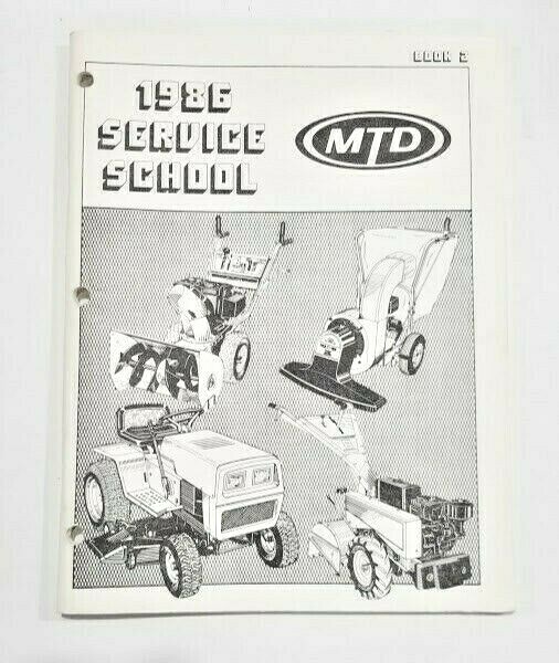 2 x 1986 MTD Products Inc. Service School Text Manuals Books 1 & 2