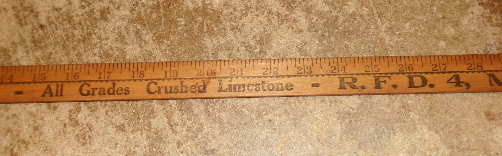vintage 36&Prime; wood yardstick morris limestone co. morris,il. good used