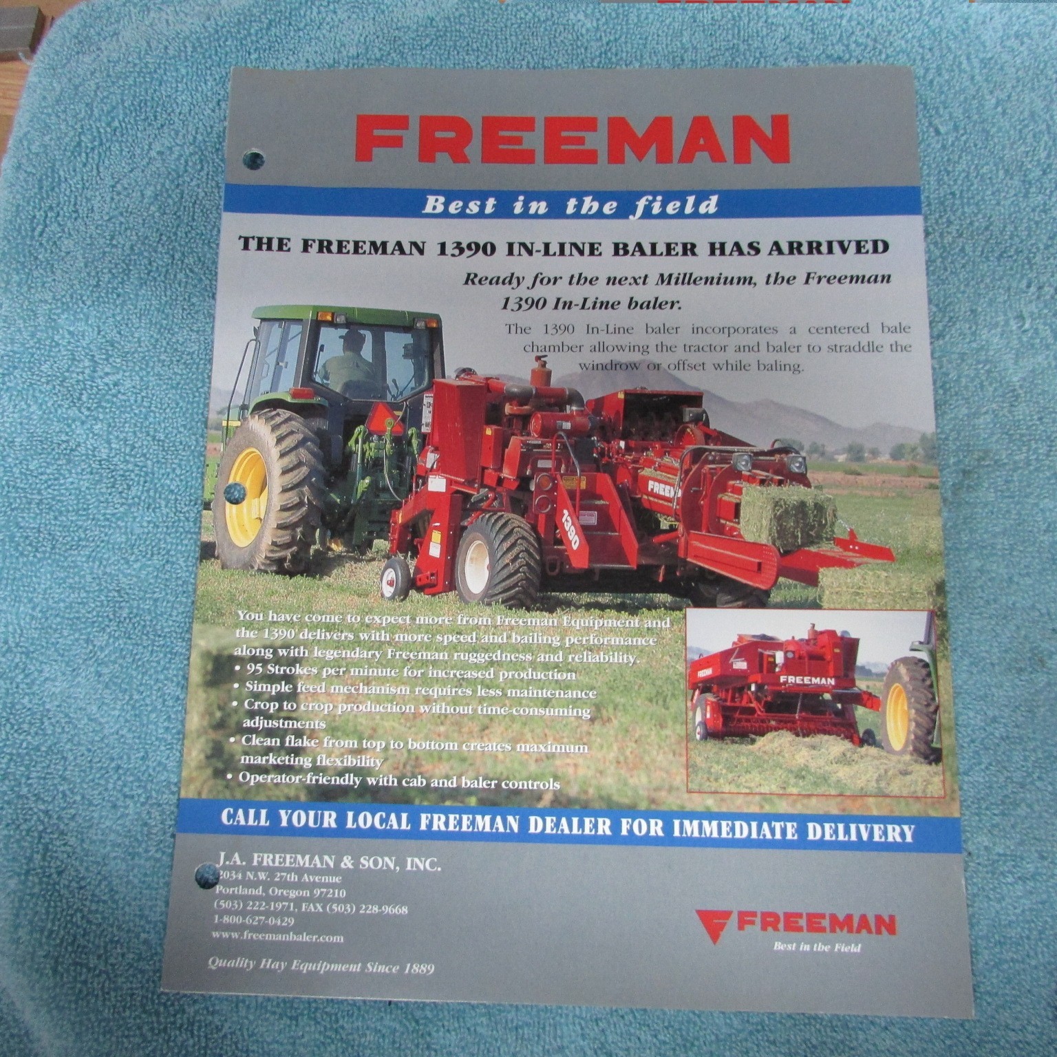 Freeman Baler Brochure&rsquo;s (3) 200 / 300, 1390, 7000