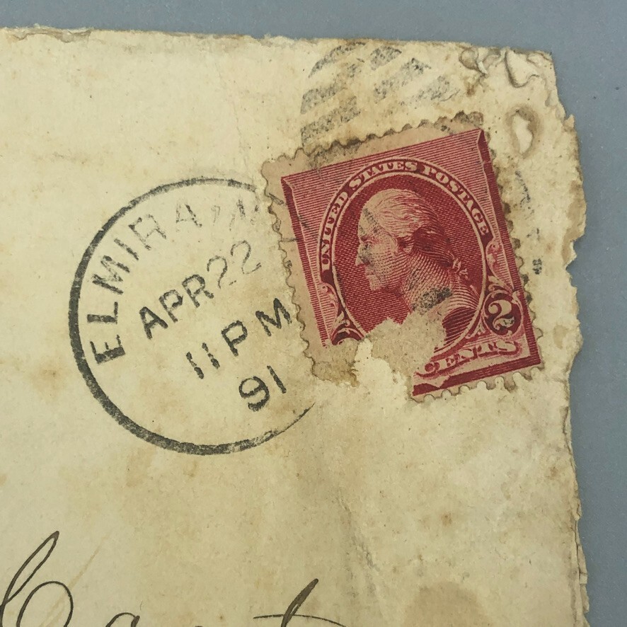 1891 CLIPPER CHILLED PLOW – ELMIRA NY Illustrated Postal Cover Farm Advertising