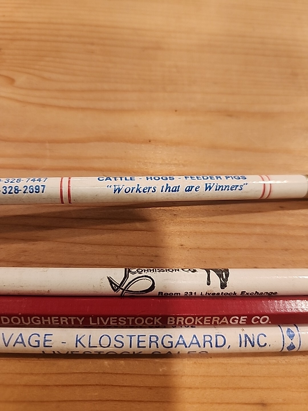Vtg Sioux Falls & City Livestock Sales Brokerage Commission Pencil Lot SD IA