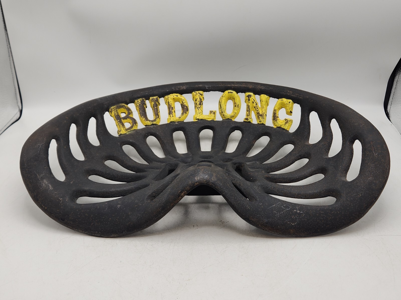 Vintage/Antique Bud Long Budlong Tractor Plow Implement Seat Cast Iron Metal