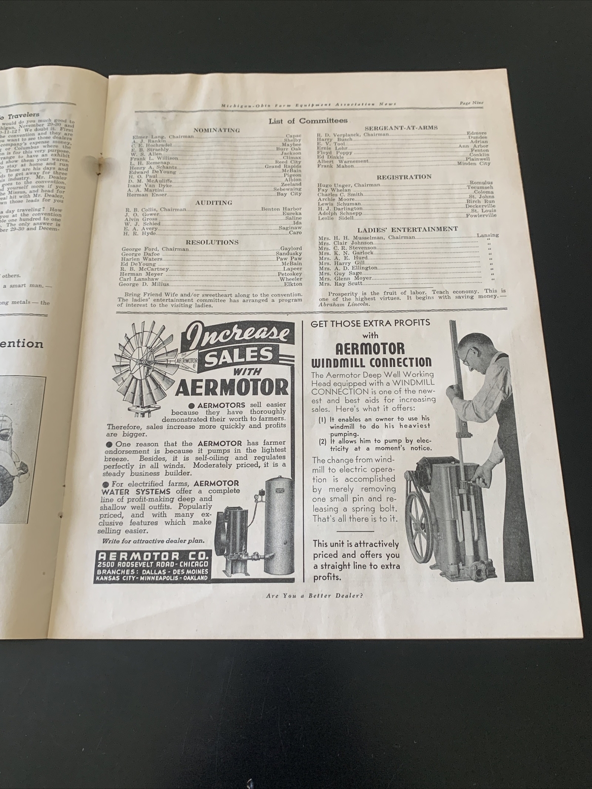 Rare – Michigan Farm Equipment Dealers 1938 Publication Newsletter – Great Ads