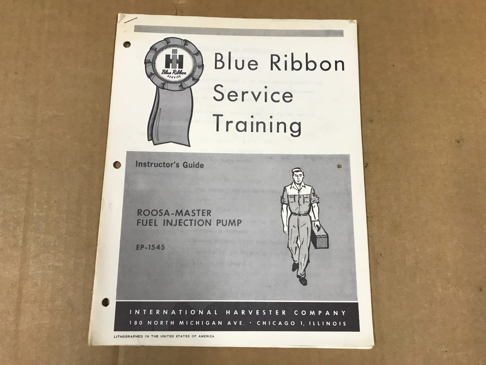 Vintage International Blue Ribbon Service Training Instructor&rsquo;s Guide EP-1545