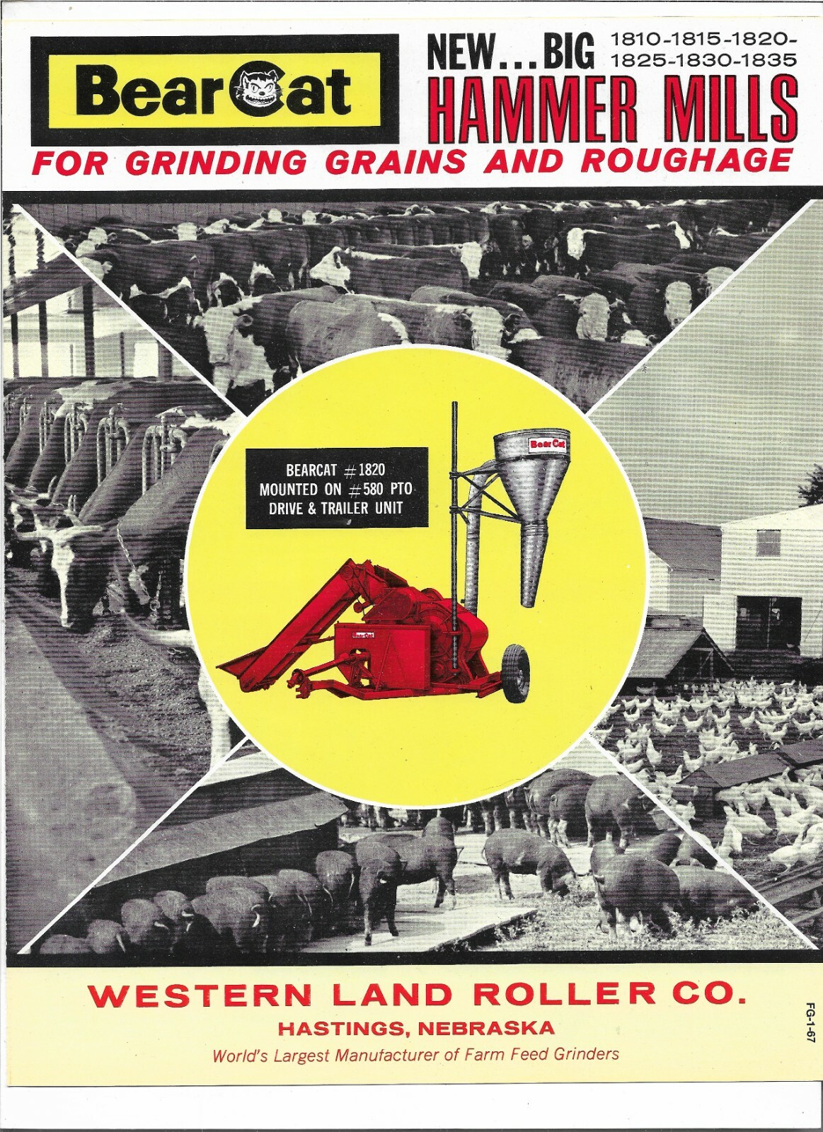 Original OEM Bearcat 1810 1815 1820 1825 1830 1835 Hammer Mills Sales Brochure