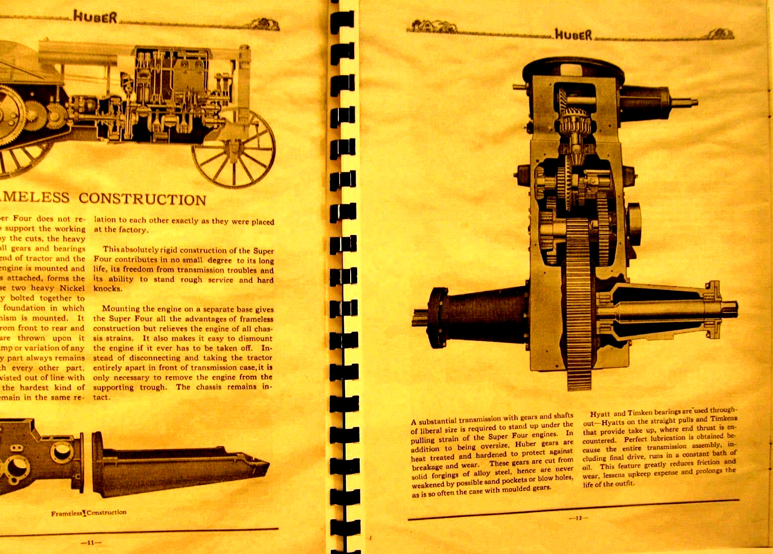 The Huber 1917 Tractors & Threshing machinery Sales Manual 40 illustrated Pages