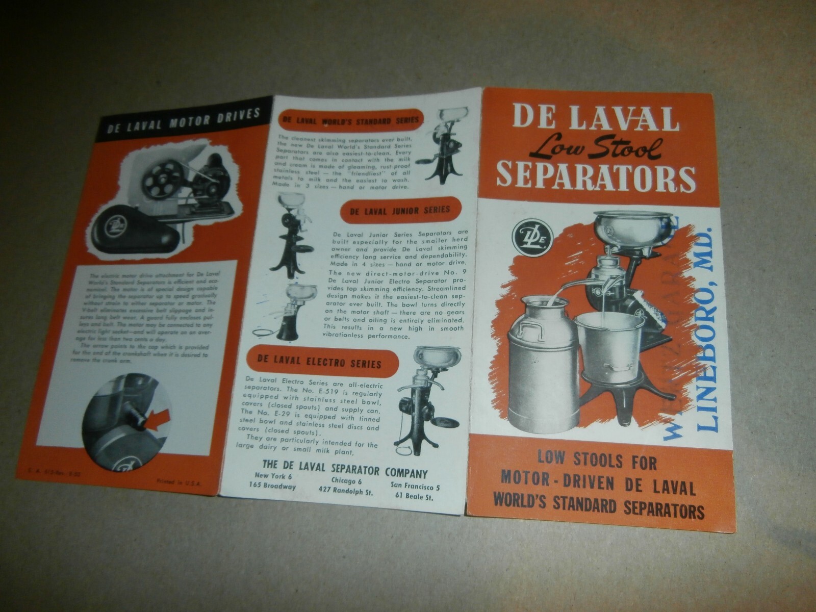 De Laval Speedway Milker Water Heater Separator Rubber Plant Brochures Lineboro